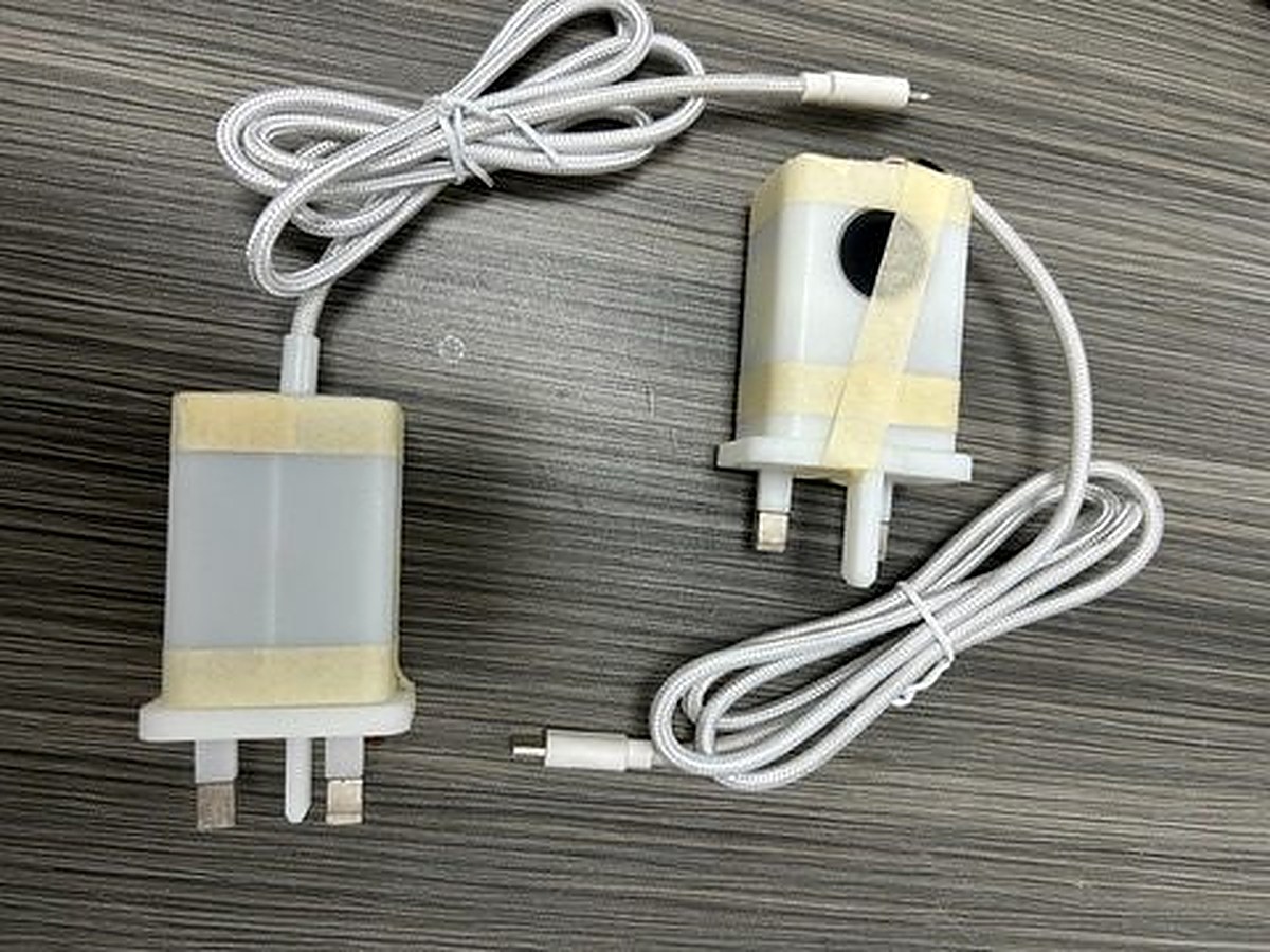 Two Charlie Charger engineering prototypes taped together for comparative testing